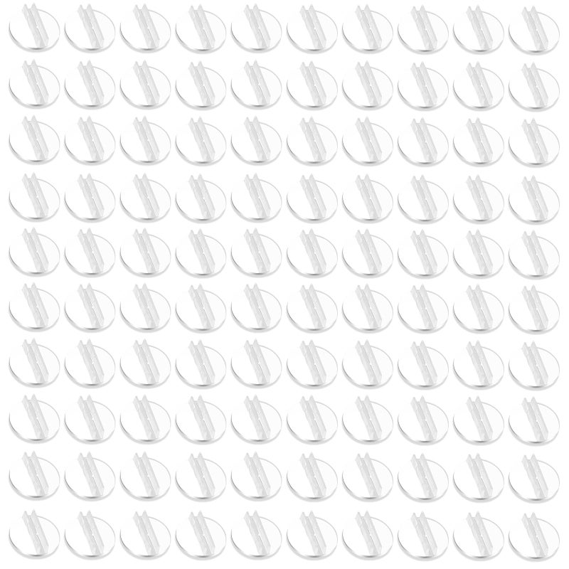 Woerma 100 Pcs Card Holder Translucent Plastic Card Stands Board Game Props Miniature Bases Plastic Paper Board Clips for Desk Clear Game Stands for Game Price Tags Business Photos Memo  1 Inch - Image 1